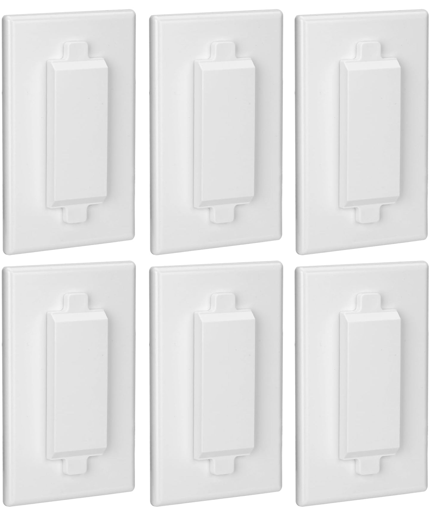 Bates- Magnetic Light Switch Guard, 6 Pack, White, Light Switch Cover Child Proof