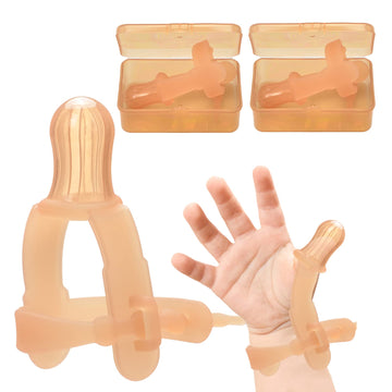 Elfzone Thumb Sucking Stop - 2 Packs - Adjustable Thumb Guard For Thumb Sucking Silicone Thumb Sucking Treatment Kit For 3-36 Mo