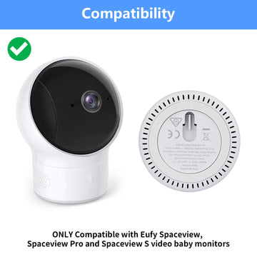 Adjustable Baby Monitor Wall Mount For Eufy Spaceview, Spaceview Pro And Spaceview S Baby Monitor, Perfect View Angle And Easy I