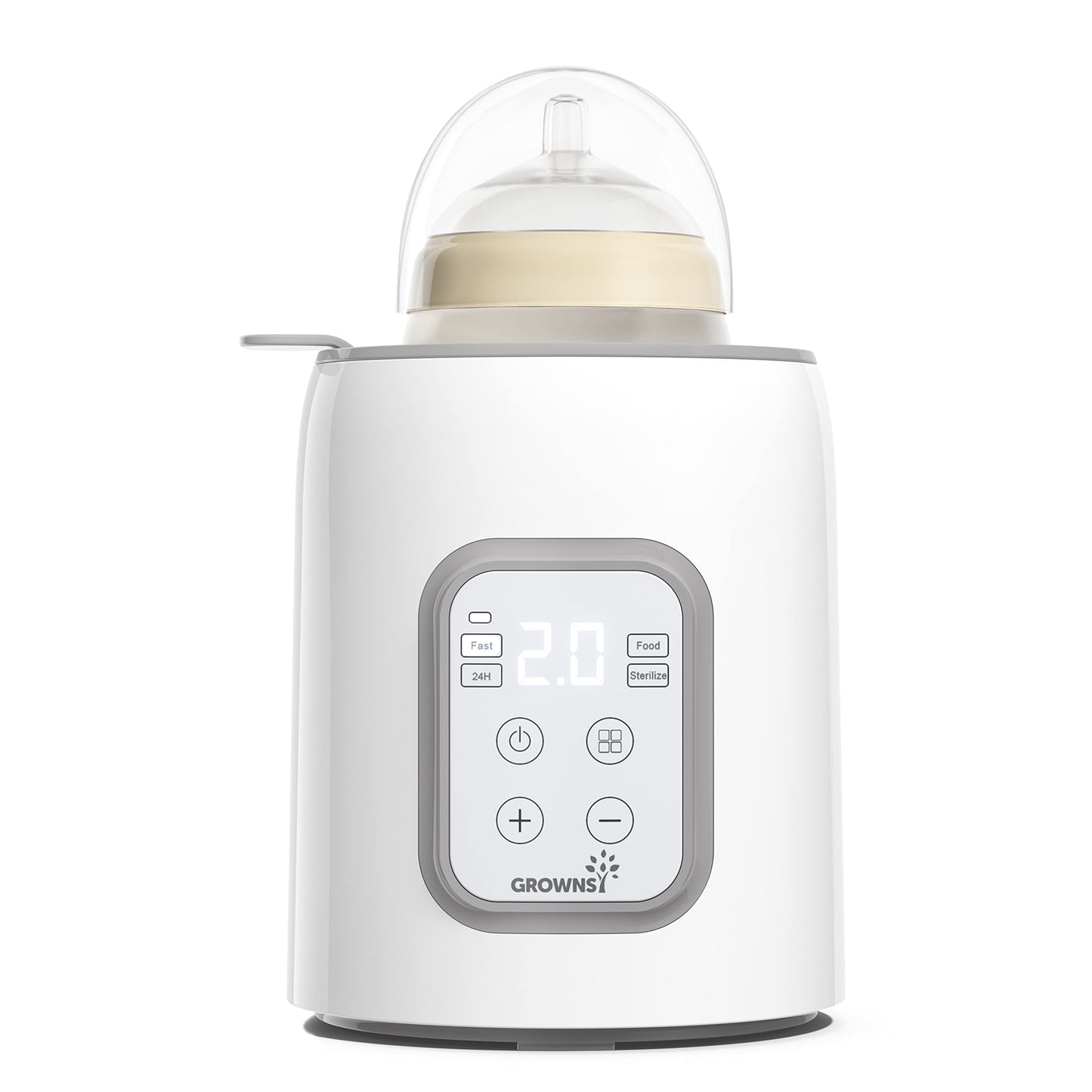 Bottle Warmer, GROWNSY 8-in-1 Fast Baby Milk Warmer with Timer for Breastmilk or Formula, Accurate Temperature Control, with Def