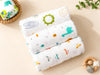 Maitreya Mini Muslin Swaddle Wrap, 100% Soft Cotton, 100x100 cm, Hot Air Balloon Print, for Newborn to 6 Months