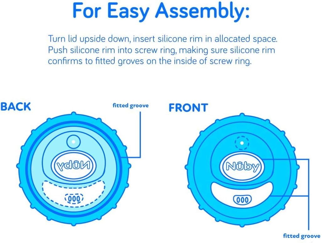Nuby No Spill Insulated Cool Sipper Transition Cup With Soft Slicone Rim Spout | 9 Oz/ 270 Ml | 2 Pack Printed: Aqua Animals & W