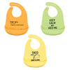 Hudson Baby Unisex Baby Silicone Bibs, Yellow Hangry, One Size