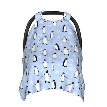 Penguin Baby Car Seat Canopy Cover Multi Use Nursing Cover For Mom Nursing Covers Newborn Penguin Shower Gift