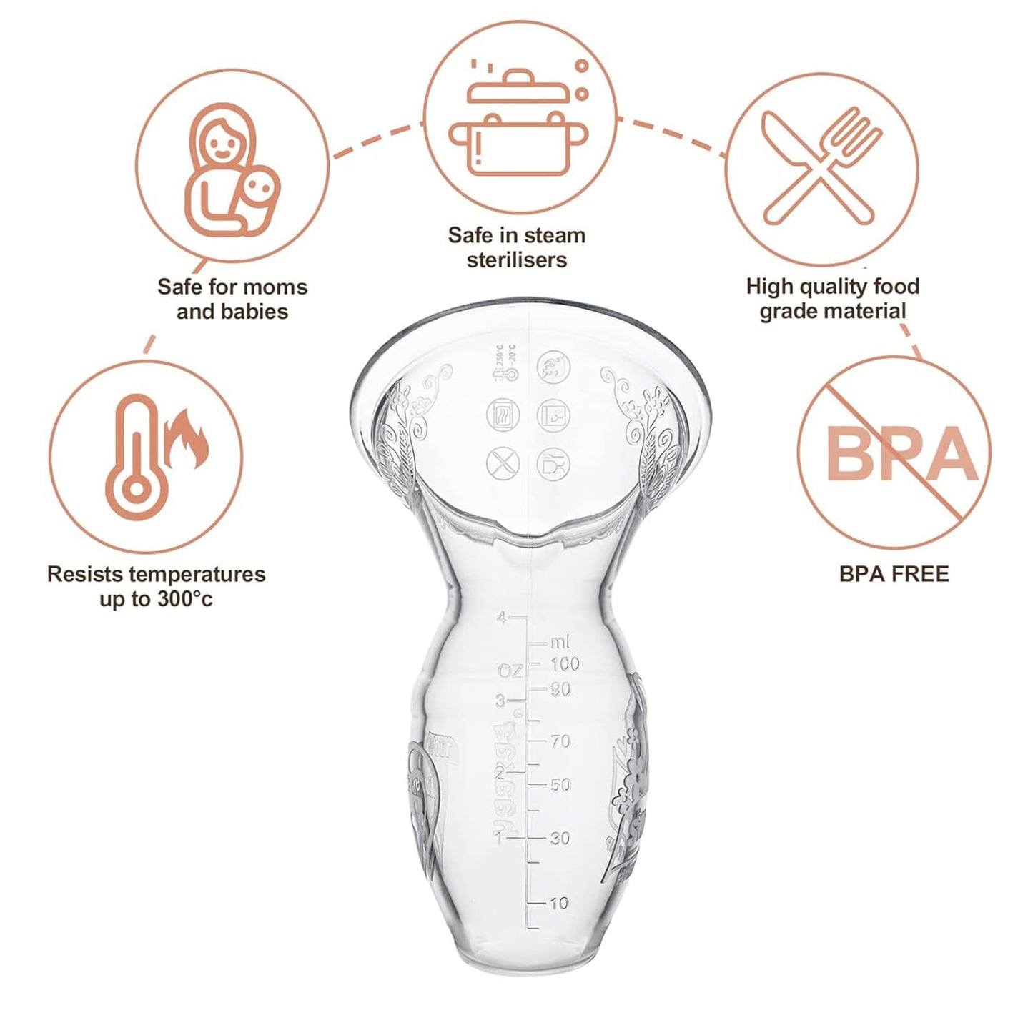 Haakaa Silicone Breastfeeding Manual Breast Pump Milk Pump 100% Food Grade Silicone Bpa Pvc And Phthalate Free