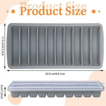 2 Pieces Breastmilk Storage Container Baby Food Milk Silicone Freezer Trays With Lid Breastmilk Freezer Tray Organizer Ice Trays