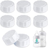 (8-Pcs) Travel Bottle Caps Compatible With Avent Bottles, Bottle Lids Replacement White