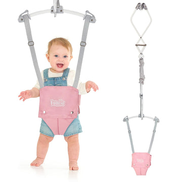 Funlio Baby Door Jumper For 6-24 Months (With Door Clamp), Baby Jumper Doorway With Strong Spring & Adjustable Strap, Portable I