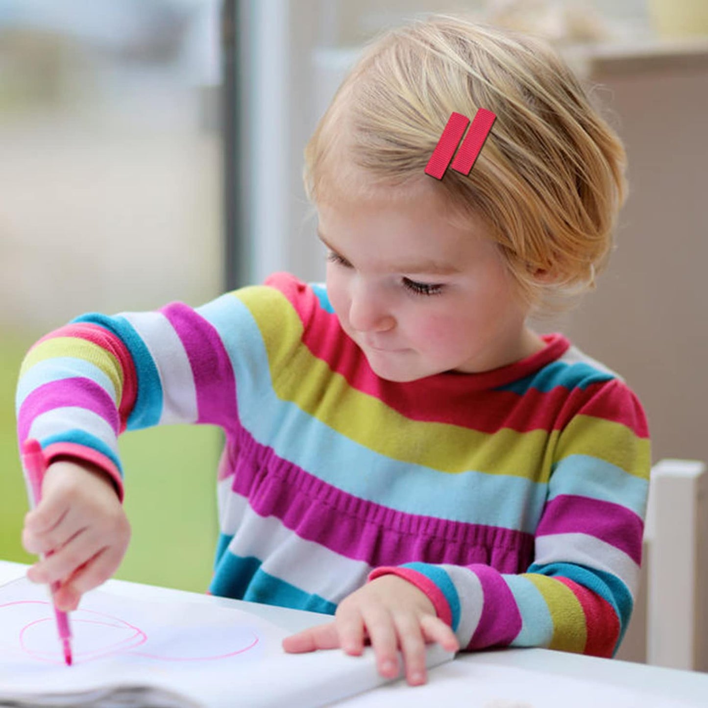 Cinaci 60 Pack Solid 1.4' Grosgrain Ribbon Covered Fully Lined Small Alligator Hair Clips For Fine Hair Soft Mini Duckbill Hair