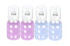 Lifefactory Glass Baby Bottles With Silicone Protection - 4-Pack, 4 Oz Each Bottle (2- Blanket & 2- Lavender)