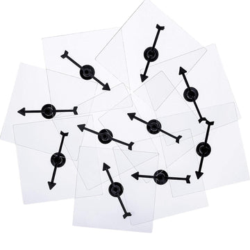 Gejoy 10 Pack Transparent Spinners Clear Spinners Dry Erase Math Game Spinner with Rotating Arrow for Classroom