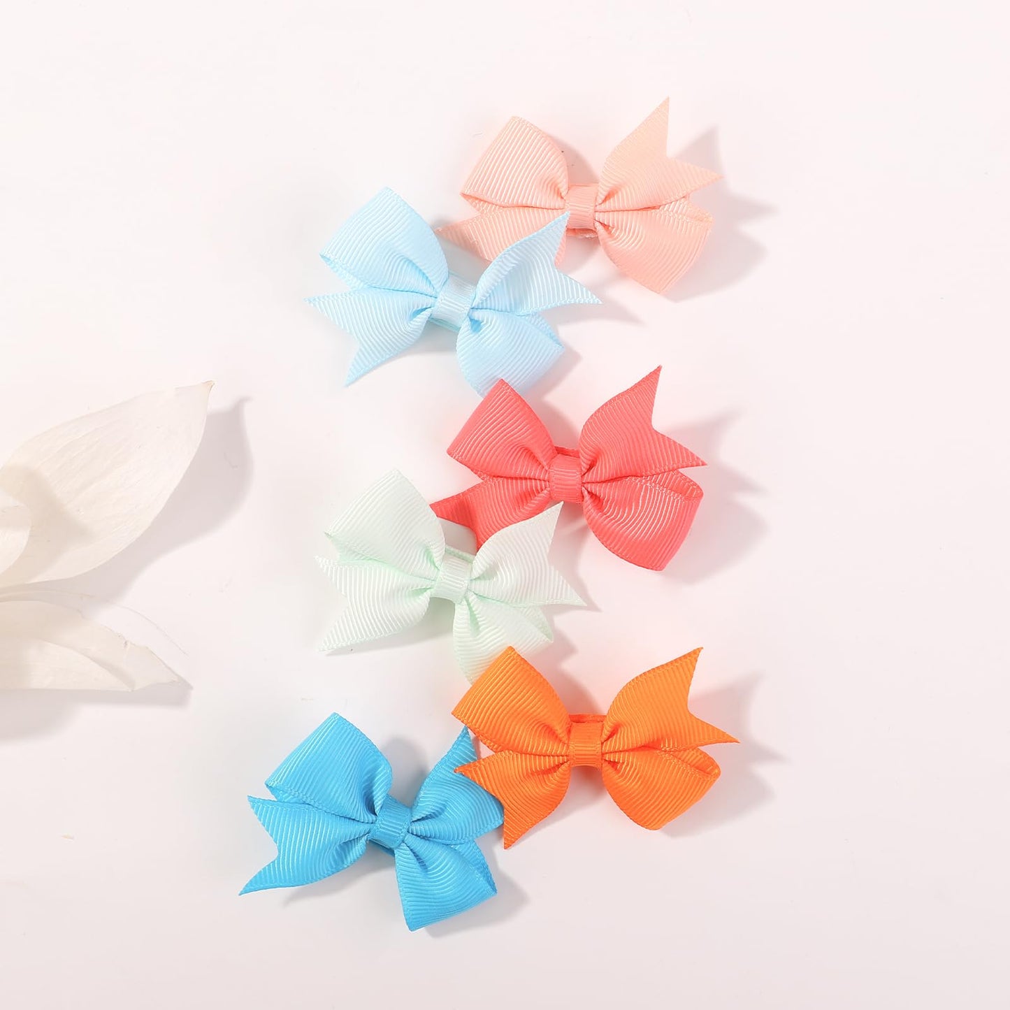 50Pcs 2 Inch Baby Hair Bows Clips For Girls Grosgrain Ribbon Fully Lined Infant Hair Clips Accessories For Baby Girls Newborns T