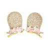 JustMyDress Easter Bunny Hair Clips Hairpins with Glitter Rabbit Ears Baby Girls Hair-Clip JHE14 (Golden Ear),One Size