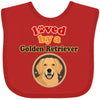 Inktastic Golden Retriever Dog Lover Baby Bib Red 391Af