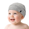 Baby Silky Satin Bonnet for 0-6 Months -Adjustable Infant Hair Care Sleep Cap - Light Grey