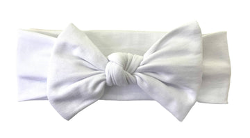 Babygiz Baby Girl Headbands-Infant,Toddler Cotton Handmade Hairbands With Bows Child Hair Accessories (Snow White)