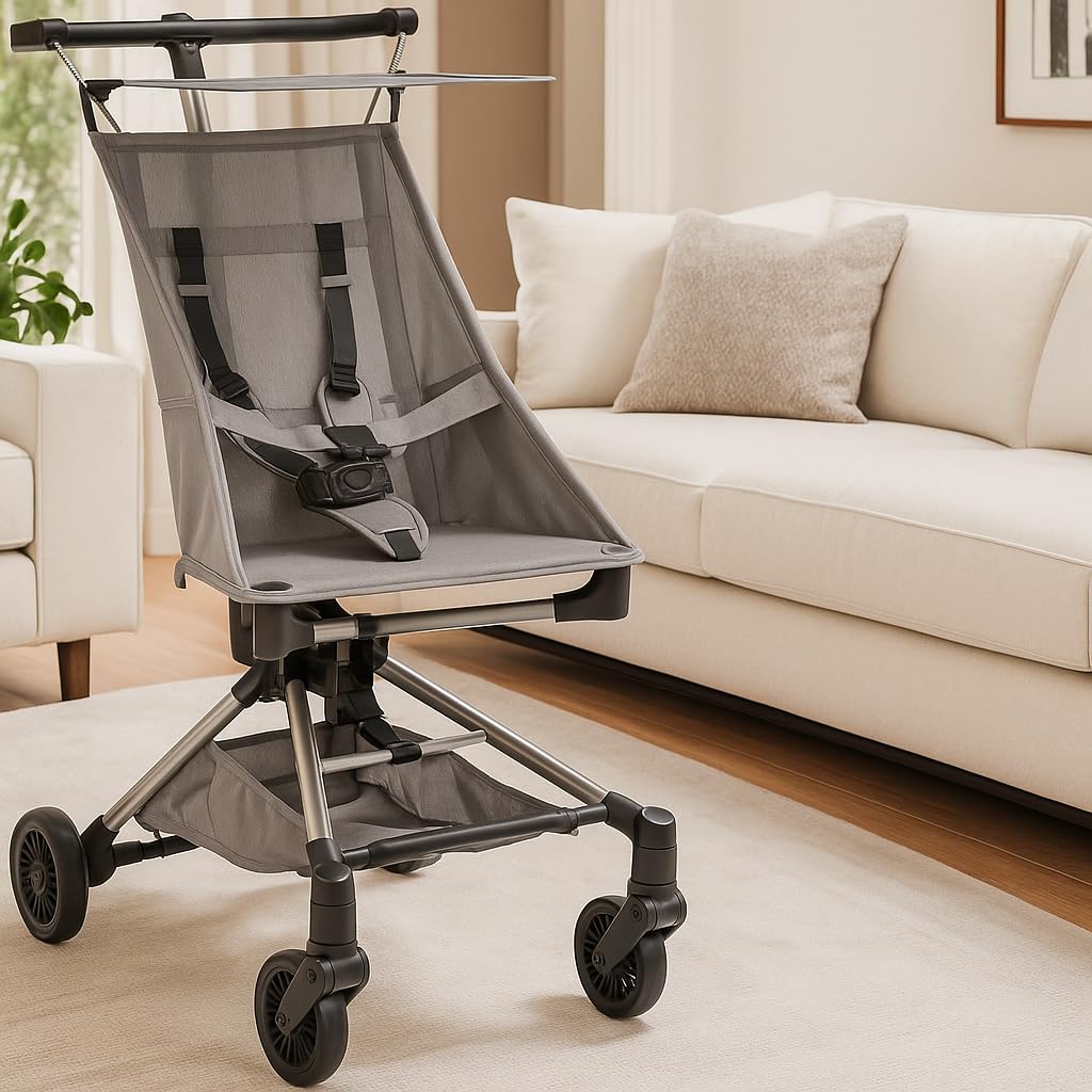 Jojoka Lightweight Stroller for Airplane,Compact Strollers for Travel,Foldable Toddler Pushchair with Carry Bag, Storage Basket,