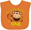 Inktastic Little Monkey 1St Birthday Boy Baby Bib Orange 366B