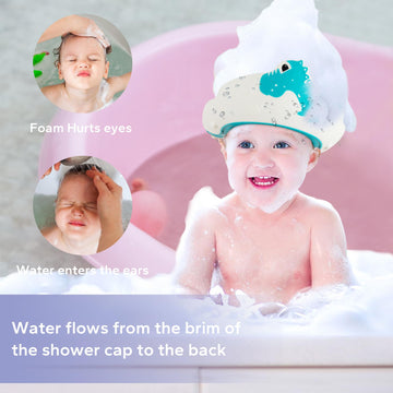 Funupup Baby Shower Cap For Kids With Bath Rinse Cup, Adjustable Toddler Hair Washing Shield Hat Baby Bath Visor Shampoo Hat For