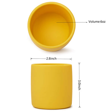 Catii Silicone Toddler Cup 6 Oz,Toddler Open Cups Study And Durable, For Baby Shower Gifts, Training Cups For Toddlers 1-3 Years