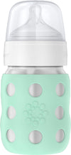 Lifefactory 8-Ounce Stainless-Steel Vacuum-Insulated Wide-Neck Baby Bottle With Stage 2 Nipple (3-6 Months) Mint, Ls2211Wmi4