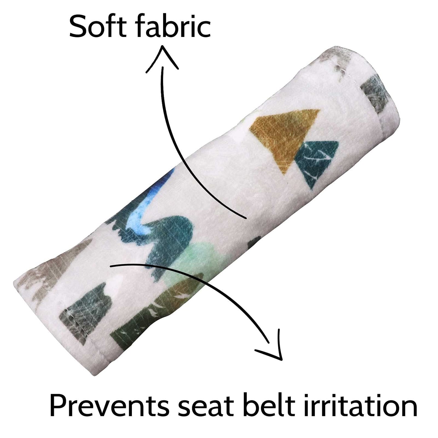 Baby Car Seat Belt Covers, Adventure Mountain Car Seat Straps Shoulder Pads For Girls Boys, Fleece Seat Belt Protectors For Car