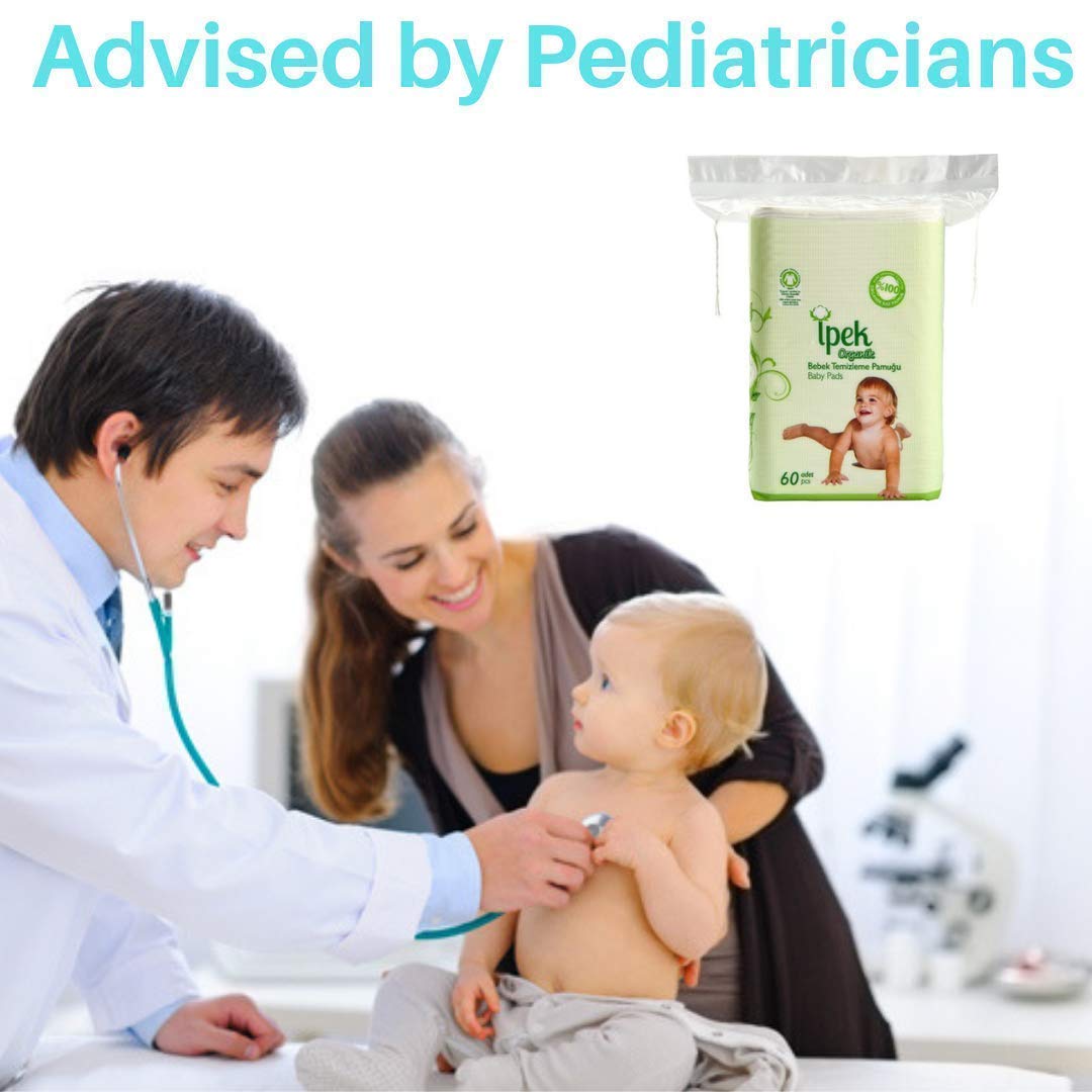 Baby Organic Large Dry Pads 100% Cotton Squares For Baby Care Diapering (Organic 360 Count)