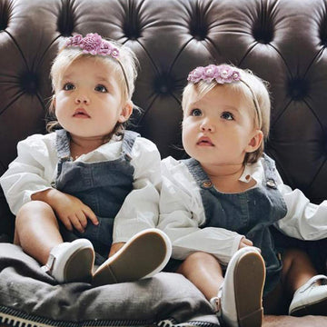 Mligril Baby Girl Nylon Headbands Flower Hair Bows Accessories-Elastic Hair Band Crown Handmade Floral Wraps Birthday Gifts For