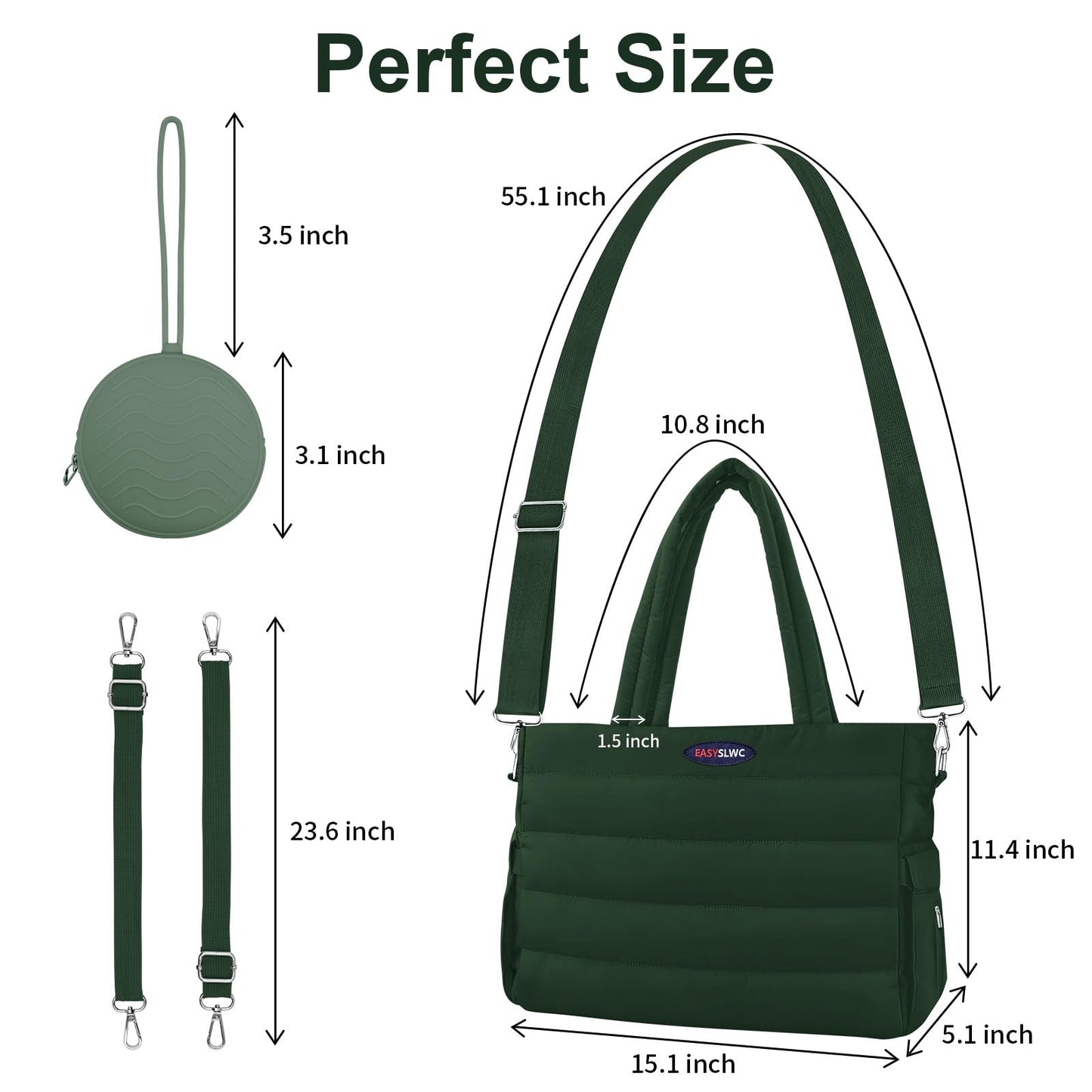 Diaper Bag Tote With Silicone Pacifier Case,Tote Bags Crossbody Hospital Bag Travel Large Mommy Bags,Baby Diaper Bag With Should