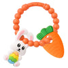 Easter Silicone Teething Toys, 3 Months+, Bunny & Carrot, Infant Baby Easter Basket Stuffers For Babies, Baby Teether Toy, Carro