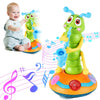 Childrens Electric Caterpillar Saxophone Musical Toys, Dancing Saxophone Caterpillar, Baby Sensory Toys with LED Lights for Tod