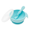 Bumkins Baby Bowl, Silicone Baby Feeding Set With Suction For Baby And Toddler, Includes Spoon And Lid, First Feeding Set, Essen