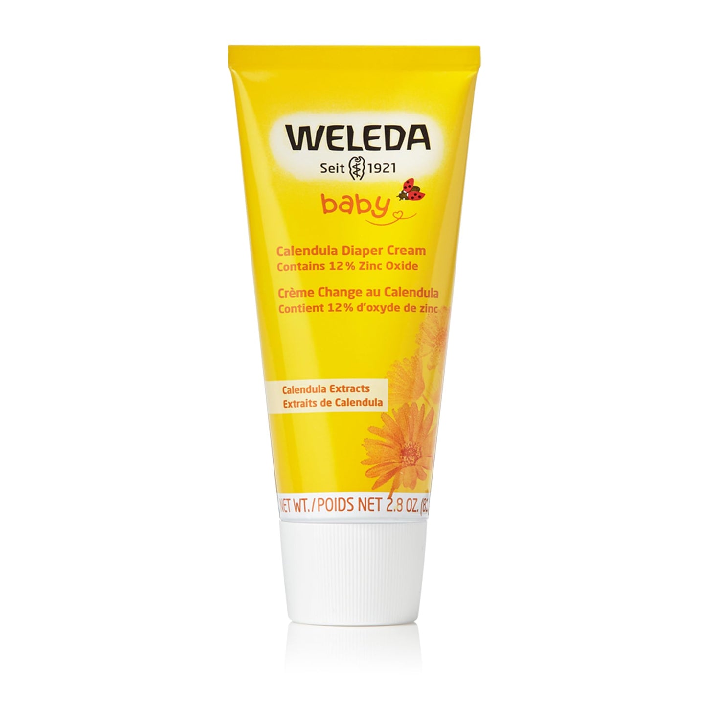 Weleda Baby Calendula Diaper Cream, 2.8 Fluid Ounce, Plant Rich Protection with Calendula, Chamomile, Sweet Almond Oil, Lanolin