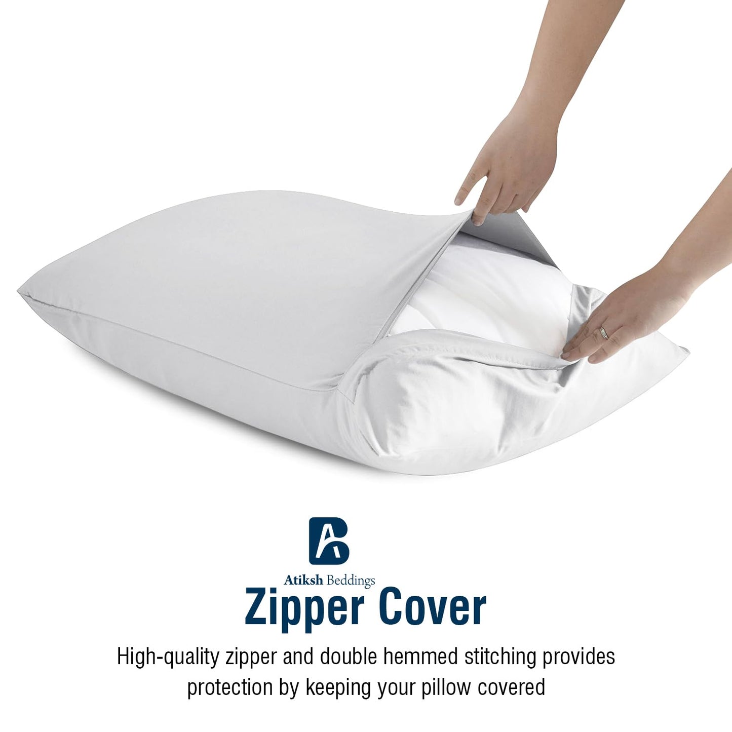 Pack Of 2 Toddler Travel Pillow Cases 100% Egyptian Cotton, 500 Thread Count With Zipper Closure For Small Travel Pillowcase 12X