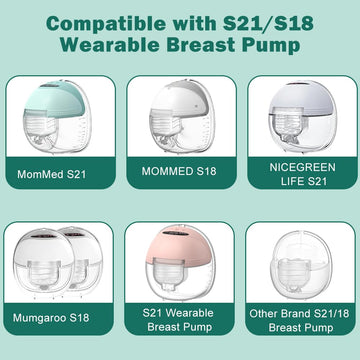 2Pcs Diaphragm Compatible With Mommed S21/S18,Tsrete S21, Missaa S18/S21,Mumgaroo S21,Nicegreen Life S21 Wearable Breast Pump Pa