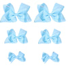 Sky Blue Bows For Girls,6Pcs Hand-Made Grosgrain Ribbon Hair Bows Alligator Clips Hair Accessories For Little Teen Toddler Girls