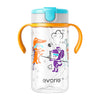 Evorie Tritan Toddler Sippy Cup With Silicone Straw, Spill-Proof Straw Water Bottle For Kids 1-2 Years Old, 10 Oz, Removable Han