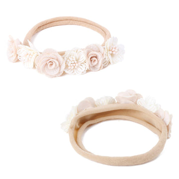 Bfnaagirl Baby Girl Headbands Nylon Flower Elastic Hairbands 6Pcs Hair Accessories Gift For Newborn Infant Toddlers