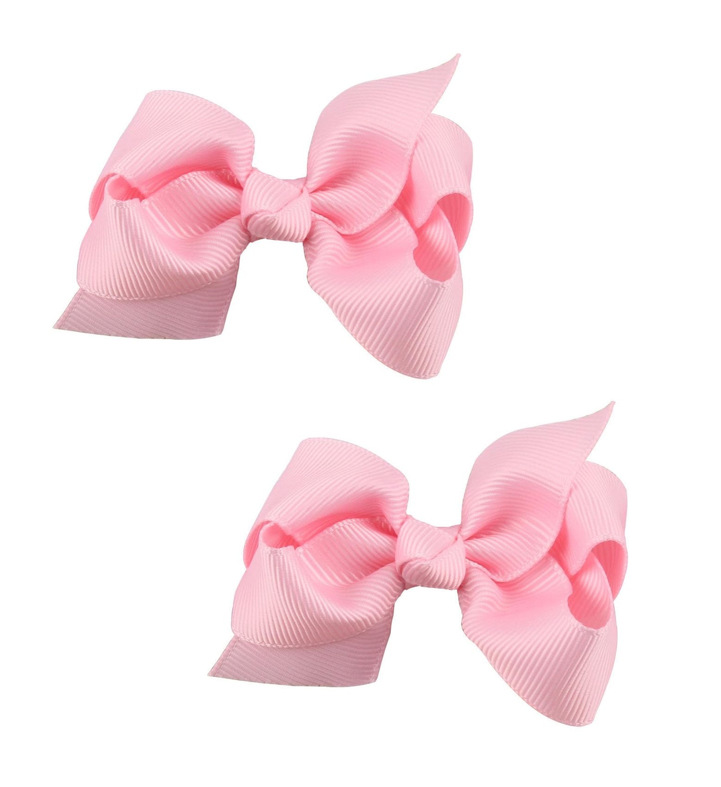 Koolgil Baby Girl's 2Pcs Cute 3 Inch Pure Color Bow-knot Hair Clip for Photography Travel Daily Life (Pink)