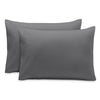 Bare Home Microfiber Pillow Cases - Toddler Size Set Of 2 Cooling Pillowcases Double Brushed Grey Pack Easy Care (Toddler Pillow