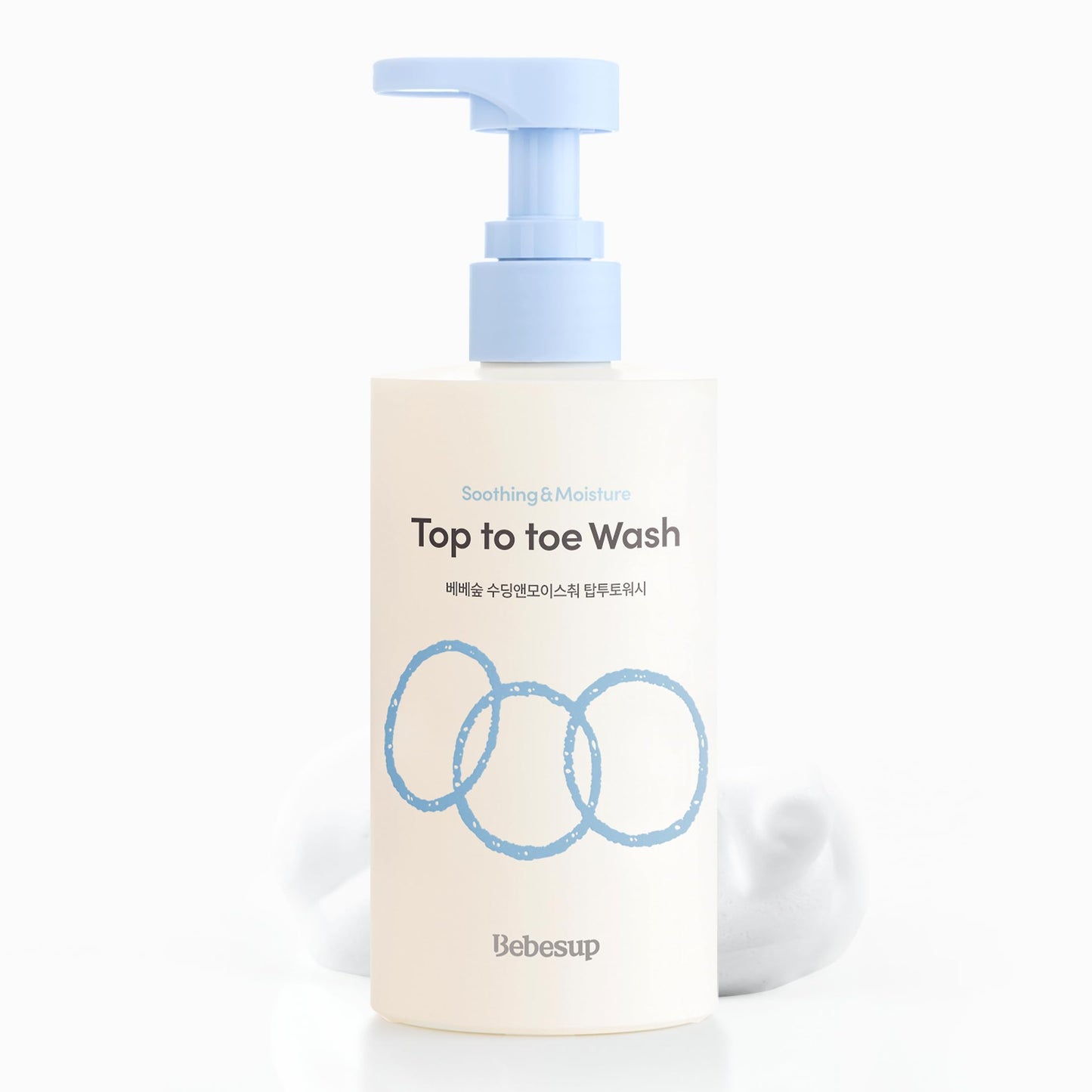 BEBESUP Soothing & Moisture Head to Toe Wash | No.1 Baby Care Brand in Korea, pH-Balanced, Organic Rice Cera Biome, Hypoallergen