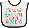 Inktastic Nana And Poppy Love Me Baby Bib White And Black 3012F
