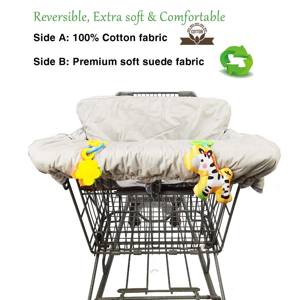Shopping Cart Covers For Baby, Seat Positioner High Chair Cover, Machine Washable For Infant, Toddler, Boy Or Girl