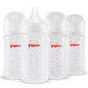Pigeon Pp Nursing Bottle Wide Neck, Streamlined Body, Natural Feel, Easy To Clean, 8.1 Oz(Pack Of 4), Includes 4Pcs M Nipples (3