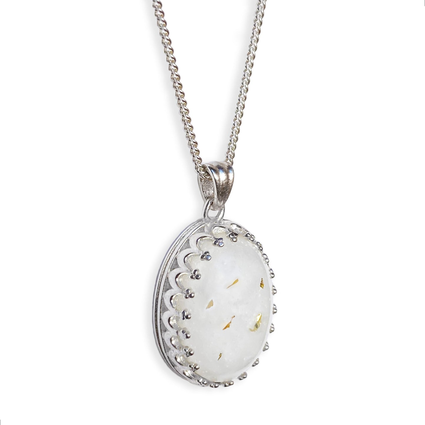 Milky Treasures Crown Necklace DIY Breastmilk Jewelry Making Kit | 18mm 925 Sterling Silver Pendant | Breastfeeding Keepsake | N