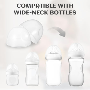 8 Count Baby Bottle Lids Compatible With Philips Avent Baby Bottles, Soft & Safe Pp Bottle Caps For Avent Natural Plastic And Gl