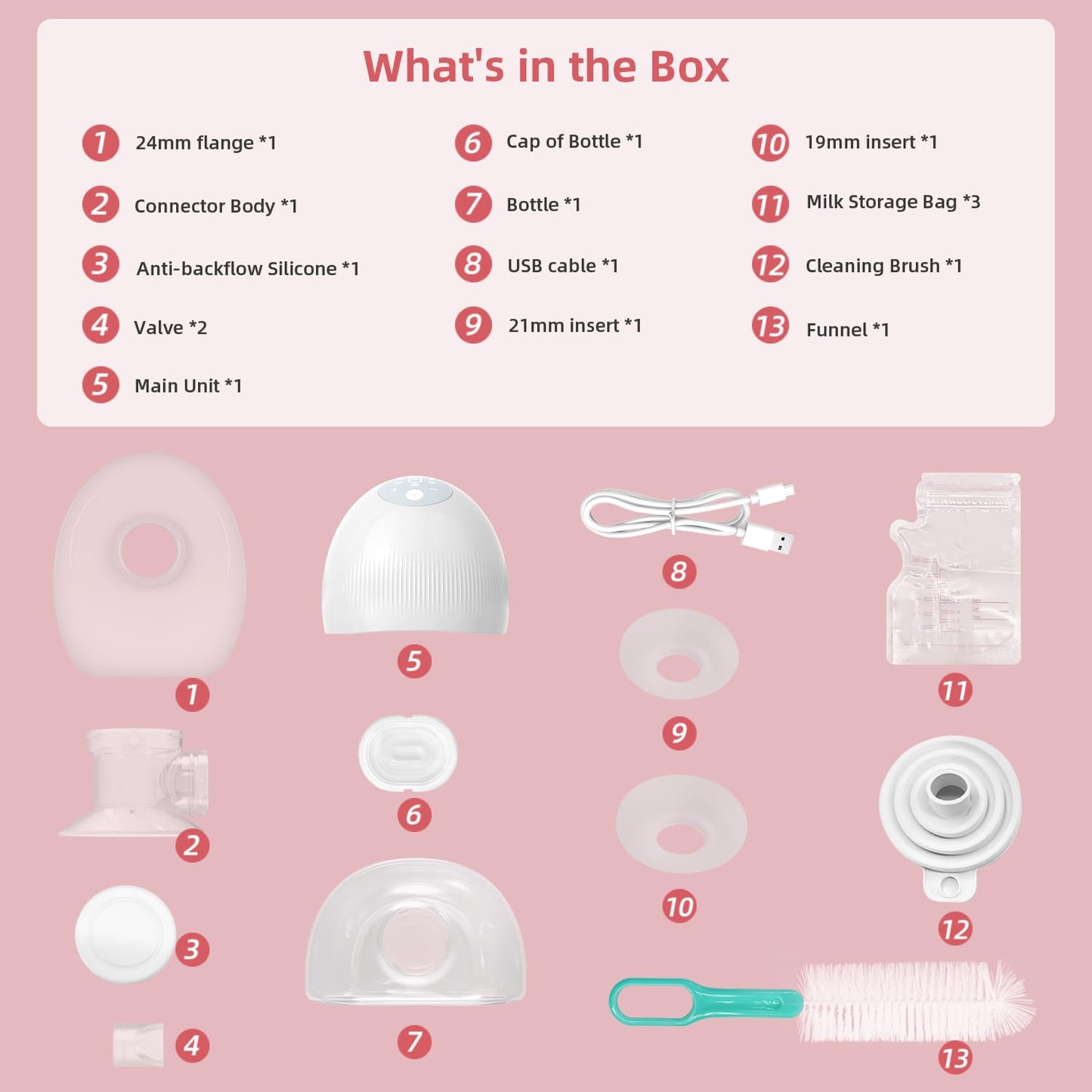 Wearable Breast Pump Hands Free: Electric Portable Breastfeeding Pump With 4 Modes & 9 Levels For Moms - Rechargeable Milk Pump