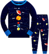 Popshion Boys Planet Pajamas 100% Cotton Pjs Toddler 2 Piece Long Sleeve Sleepwear Kids Clothes Set Space Shirt 3T