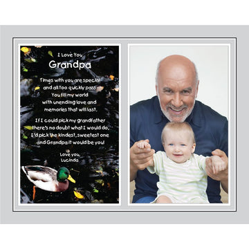 Poetry Gifts Grandpa Present For Christmas From Grandchild, Grandson Or Granddaughter, 8X10 Inch Print Personalized With Name An