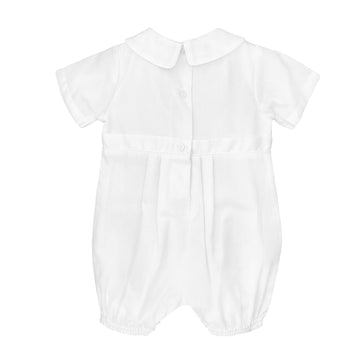 Petit Ami Baby Boys' Pique Christening Knicker, White (24 Months, White)